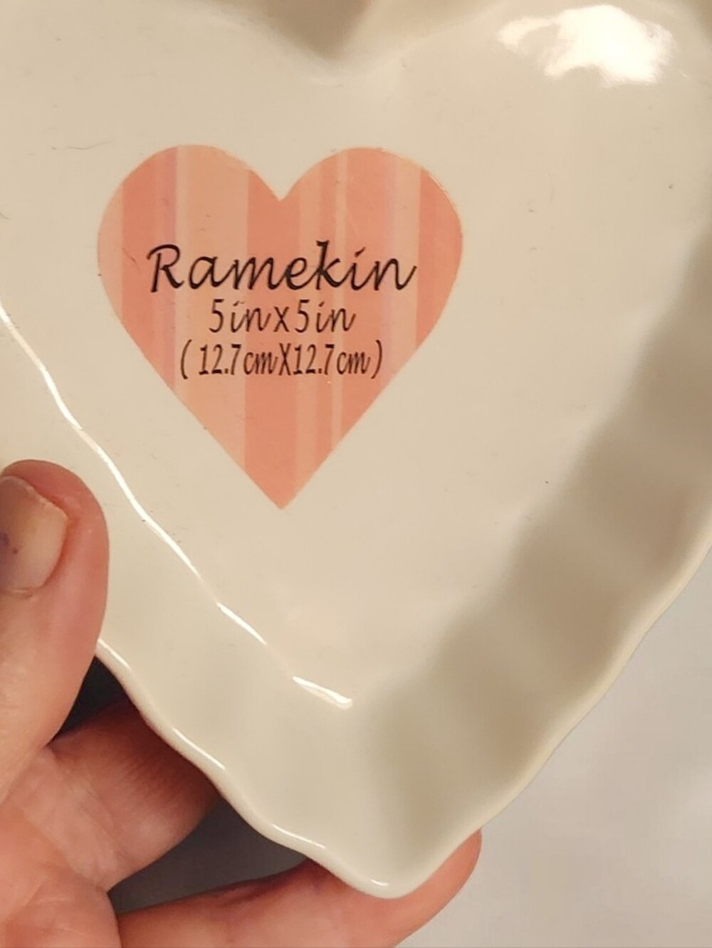 Heart-Shaped Ceramic Ramekin -
